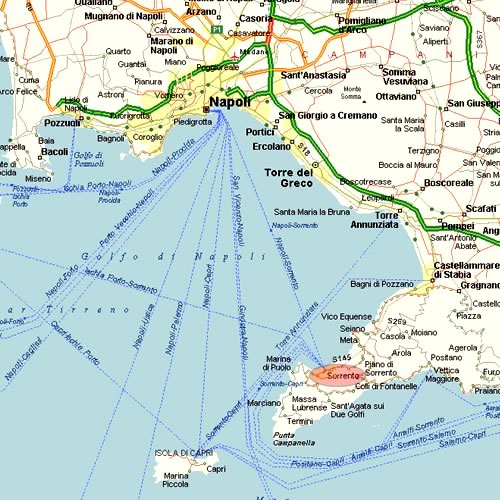 Cartina Golfo di Napoli