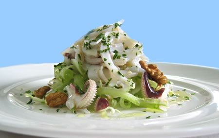 Cuttle-fish and celery salad (foto and realization: Enrico Cosentino Chef)